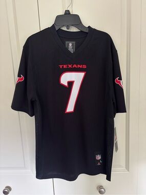 Youth black NFL CJ Stroud Texans jersey size youth large. NWT